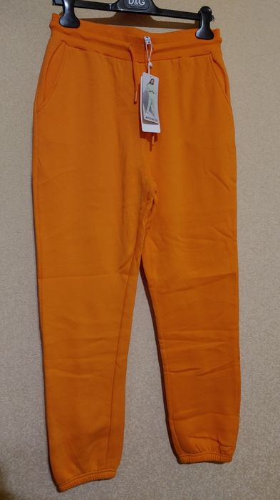 Джогеры женские штаны на флисе утепленные оранжевые новые FB sister