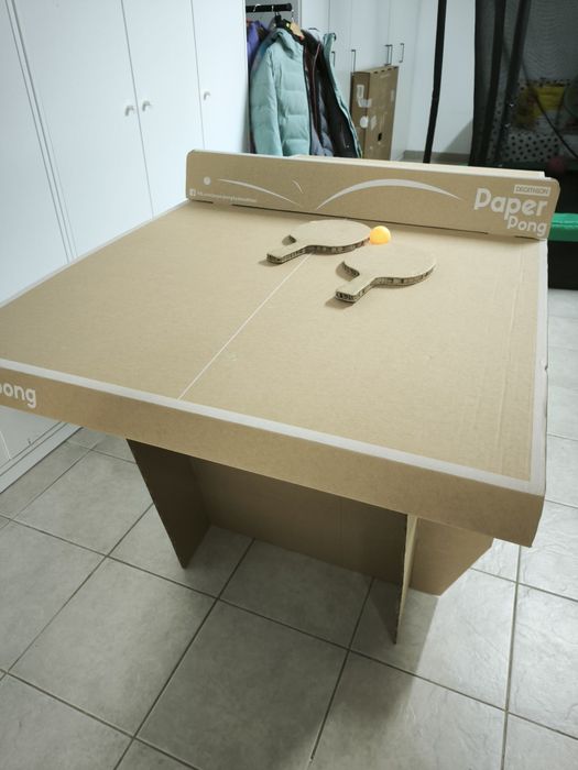 Mesa de ping pong de cartão Decathlon