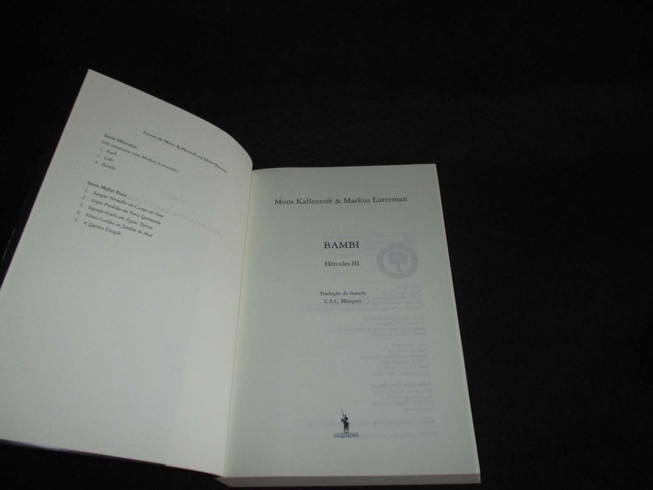 Livro Bambi Mons Kallentoft e Markus Lutteman