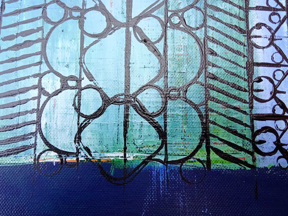 Quadro pintura abstrata 40x50cm acrílico