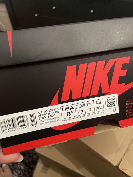 Nike Jordan 1 Retro High OG “Light Fusion Red”