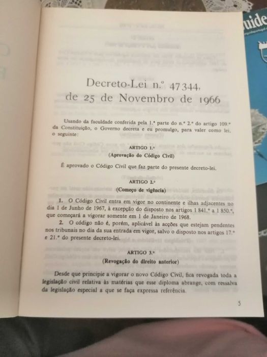 Livro codigo civil 1992