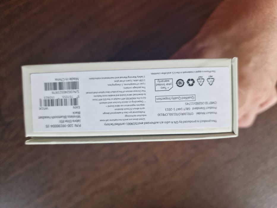 Auriculares jabra Bluetooth TWS Elite 85T. Novos