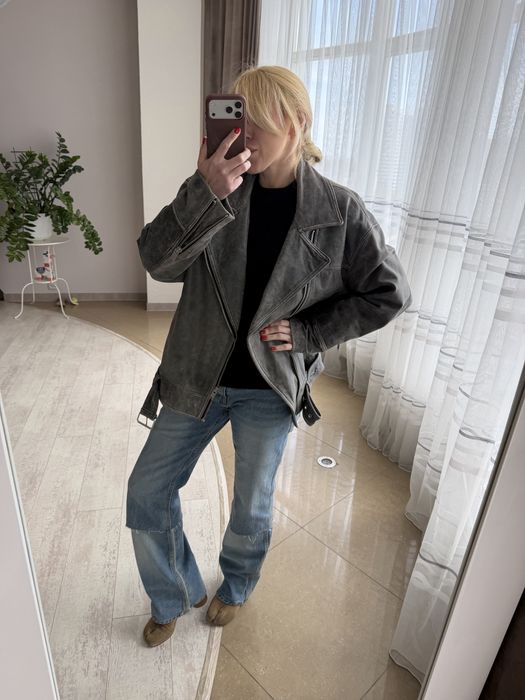 Кожана куртка Zara
