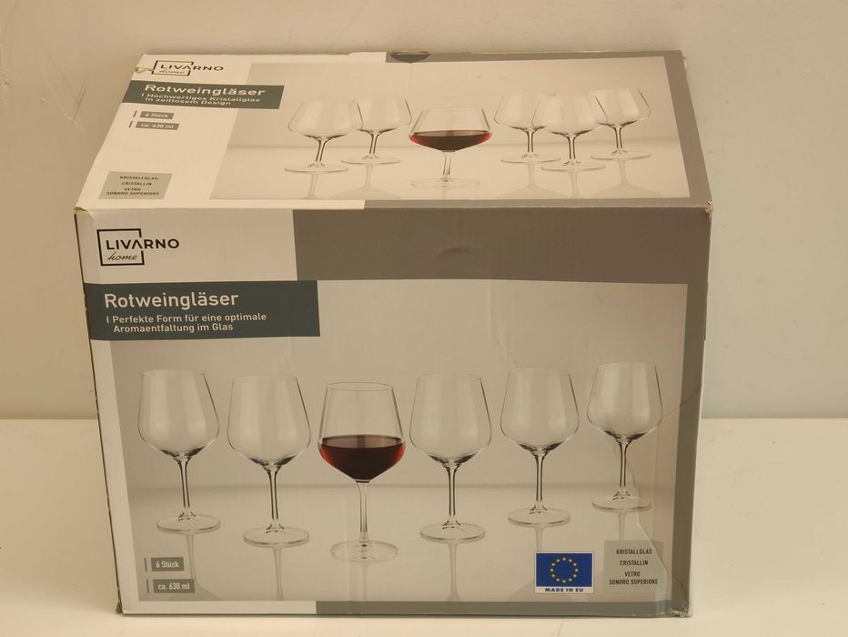 LIVARNO HOME Kieliszki do wina czerwonego 630ml 6 szt.