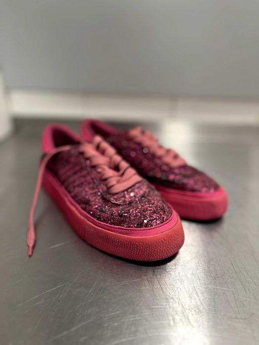 Adidas cekinowe na platformie