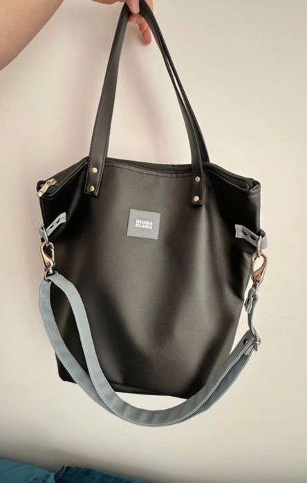 Torebka damska czarna shopper mana mana