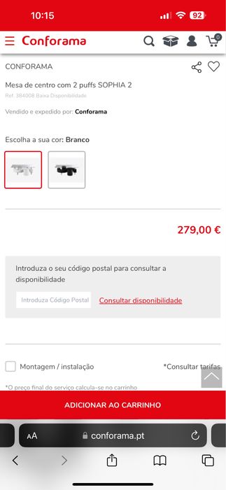 S-Shaped Coffee Table with Two Matching Poufs64729667690243123