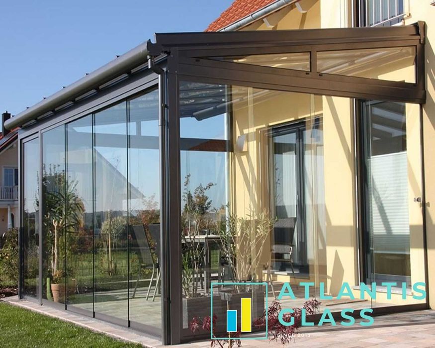 Навіс скляний. Козирок зі скла. Альтанки, веранди, терассі скління.