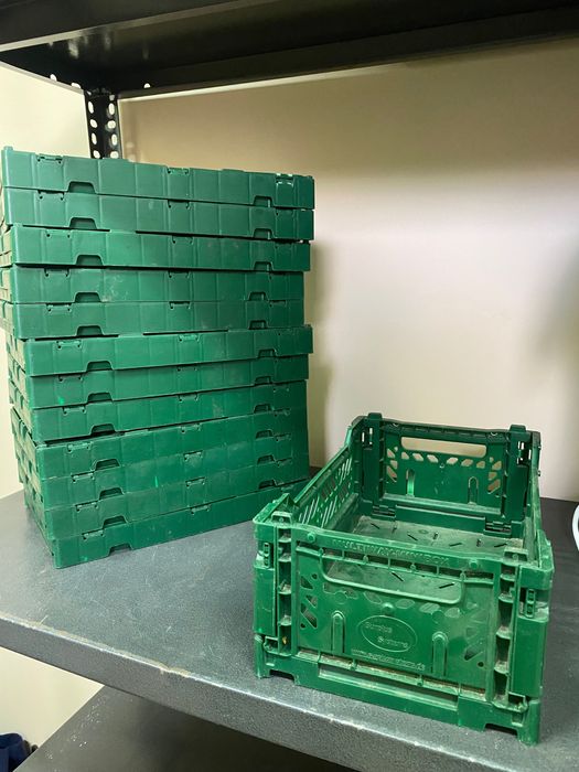 Składany koszyk skrzynka pojemnik organizer zielony multibox