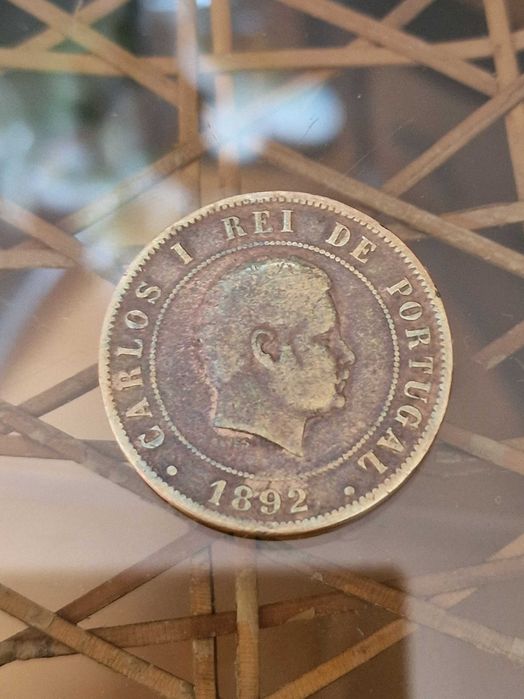 Moeda de 20 Reis de Bronze de D.Carlos 1 de 1892