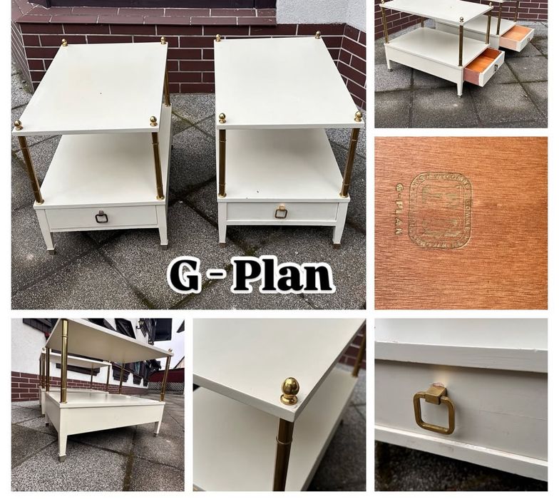 G Plan para stolikow nocnych mid century. Lata 60-te