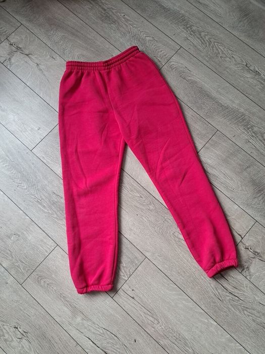 Теплі рожеві спортивні штани на флісі