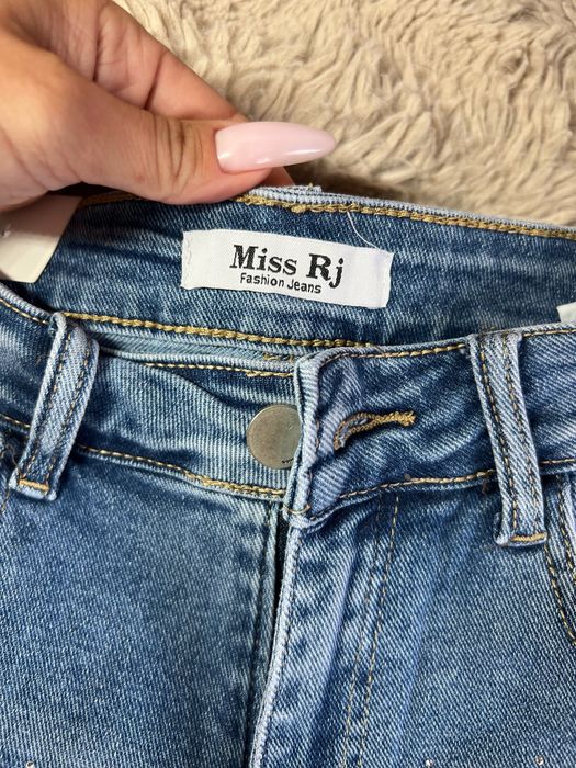 Нові джинси з камінцями Miss Rj розмір S - М стрейч палаццо