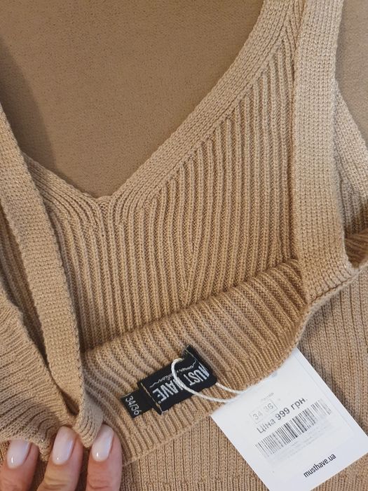 Топ в рубчик трикотажний must have S zara