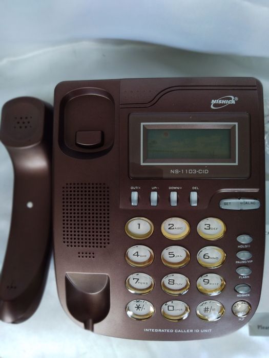 Телефон стационарный новый кнопочноый Nishica NS 1103, ЖКИ