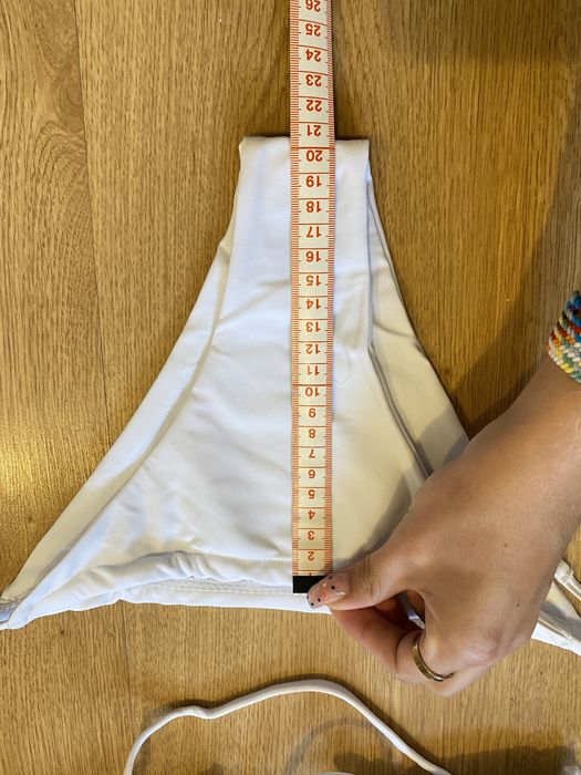 wiązany strój kąpielowy bikini białe