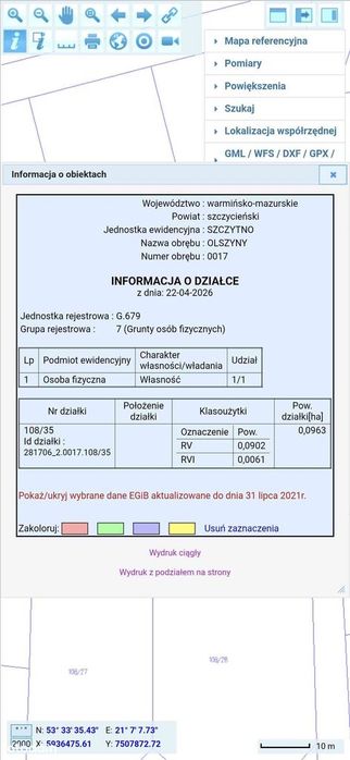 Działka rolna z warunkami zabudowy w msc. Olszyny / cena do negocjacji