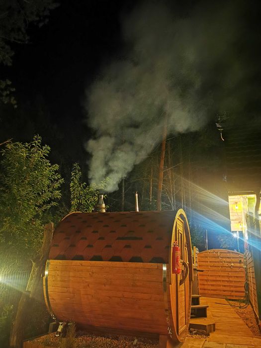 Domek nad zalewem Chańcza letniskowy balia, sauna LEŚNY CZAR
