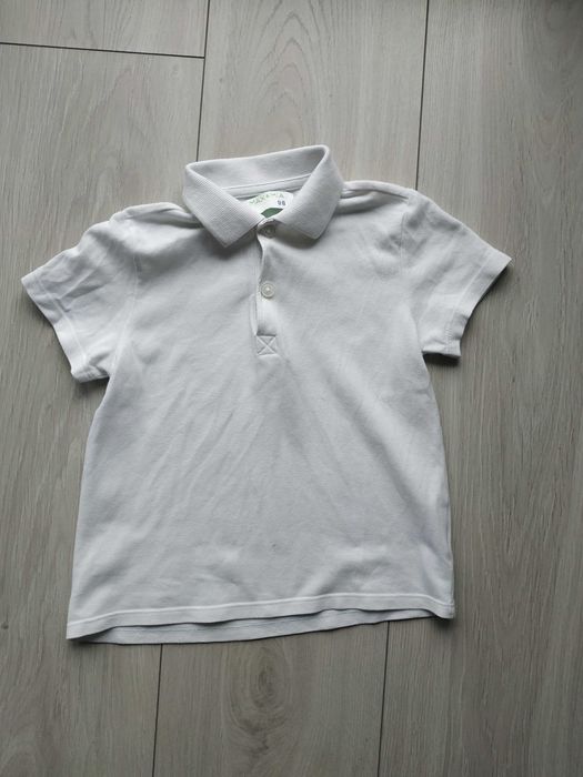 polo biała r. 98, chłopiec