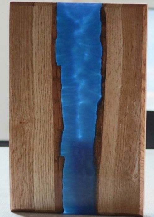 Deska dębowa z żywicą epoksydową