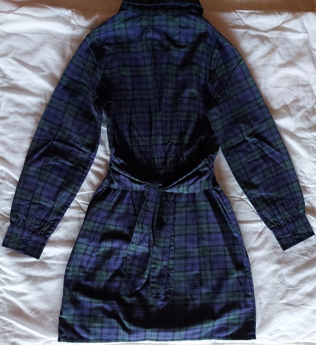 Vestido Xadrez Azul/Verde Mulher