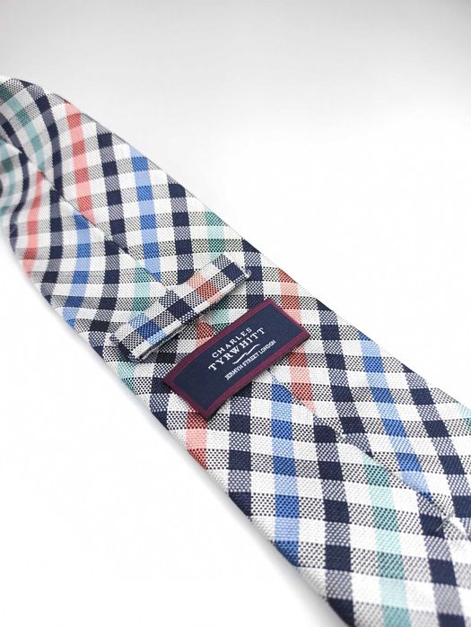 Charles Tyrwhitt jedwabny krawat w kratkę