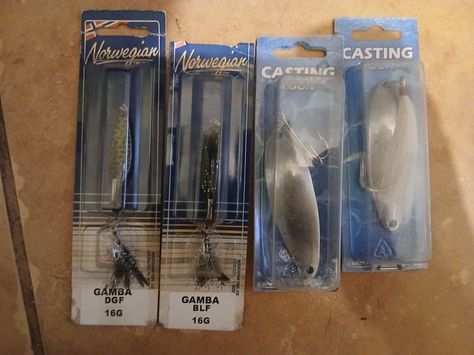 Zestaw nowych blach wędkarskich morskich