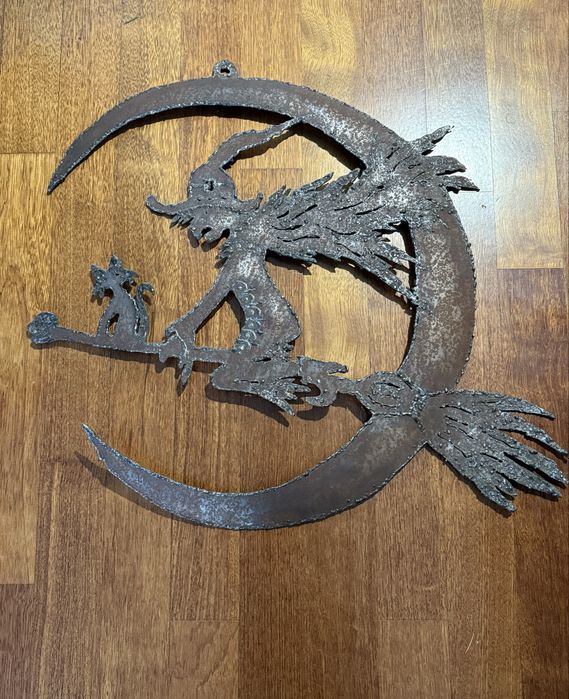 Duża zawieszka metaloplastyka baba jaga