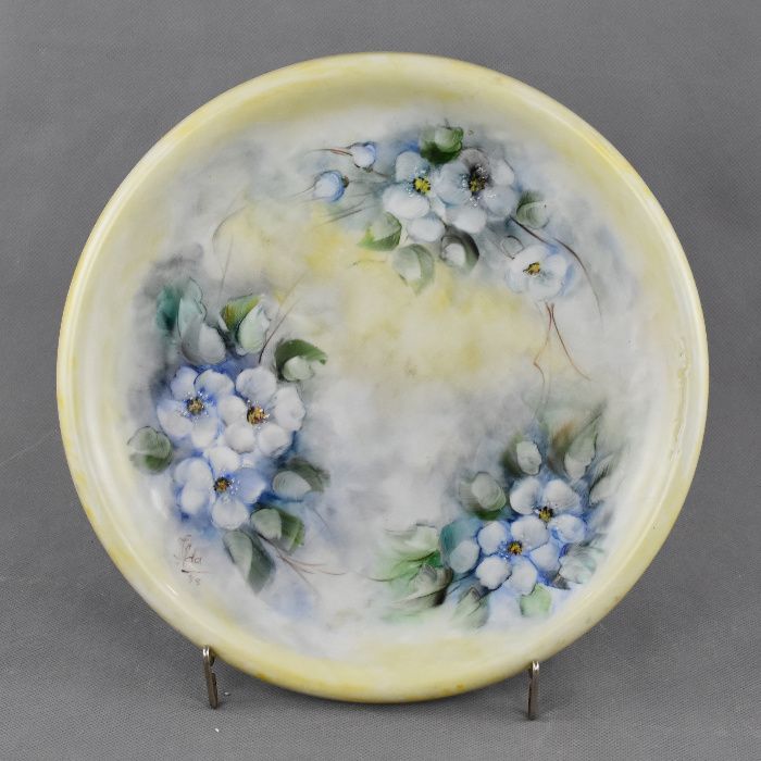 PRATO pintado à mão - assinado Ilda 85