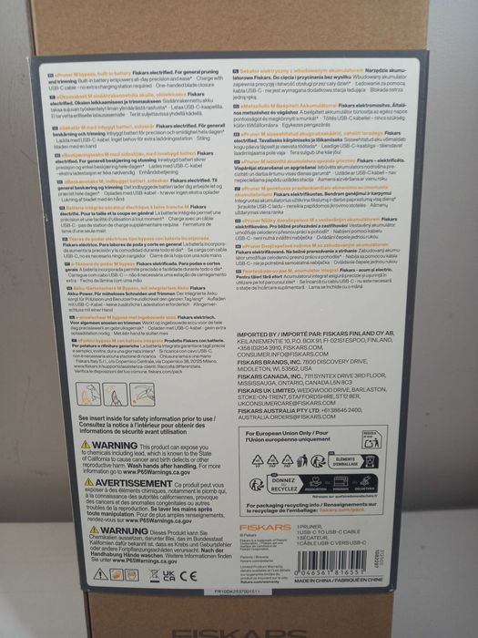 sekator elektryczny z wbudowanym akumulatorem fiskars
