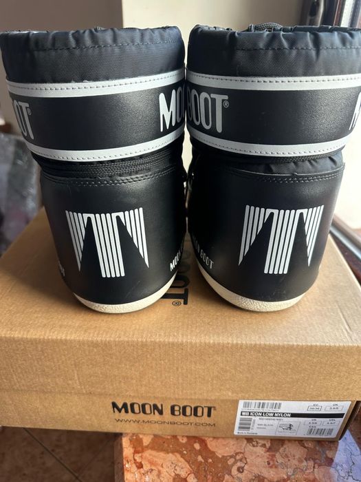 Moon Boot sniegowce czarno biale