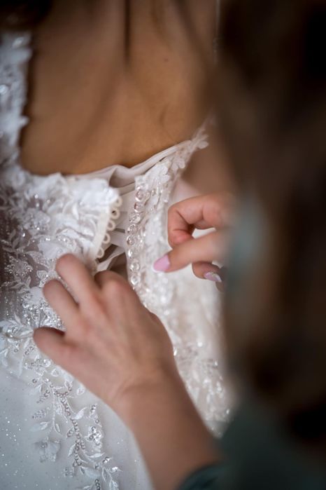 SUKNIA ŚLUBNA XS na 160cm piękna kwiaty