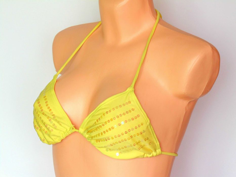 Matalan Retail miękki żółty z cekinami kąpielowy S / M