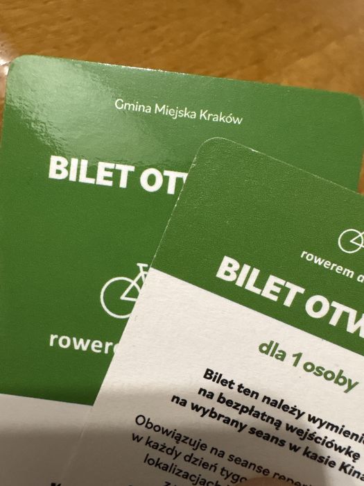 Bilet otwarty Kino Pod Baranami Kraków 2 szt