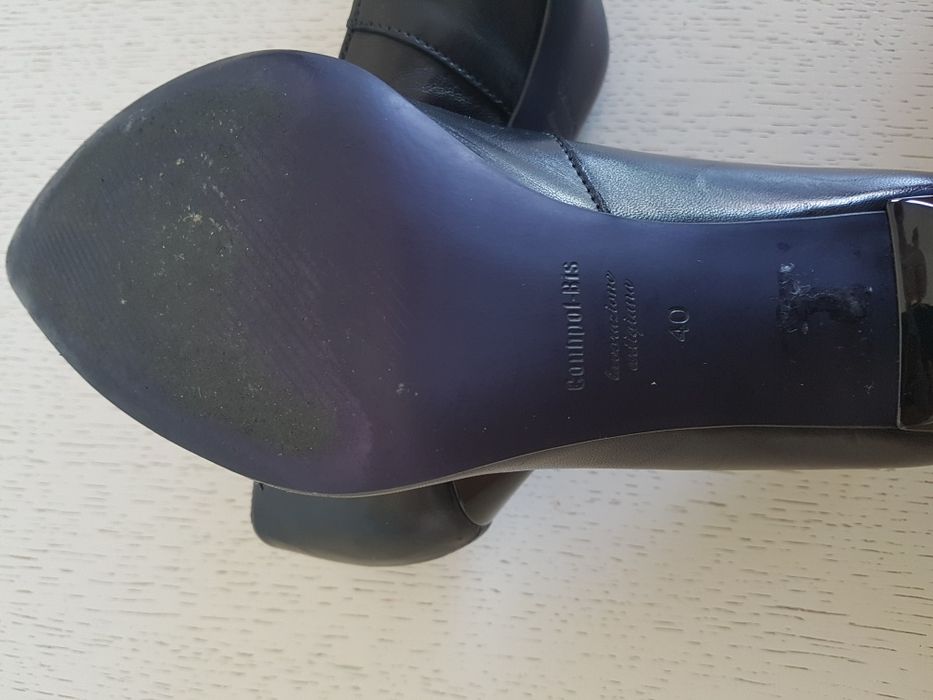 Szpilki skórzane klasyczne buty Conhpol-Bis rozm. 40