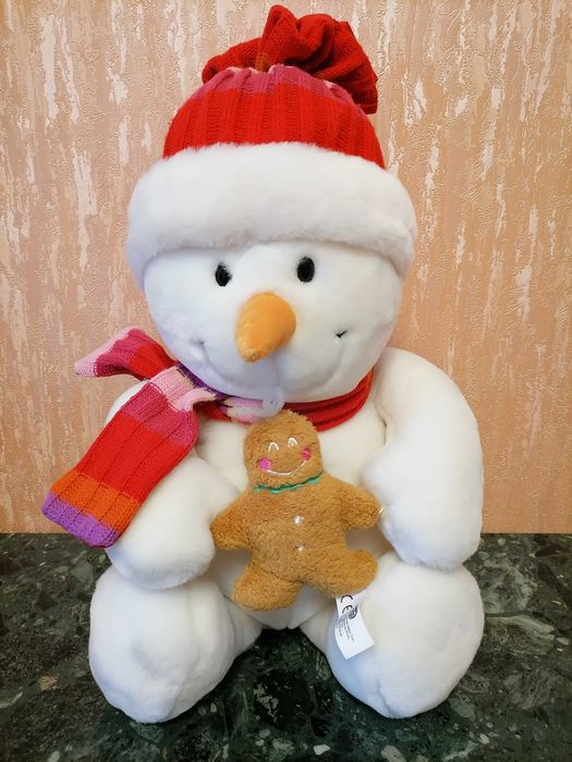 Игрушка мягкая, снеговик, 40 см
