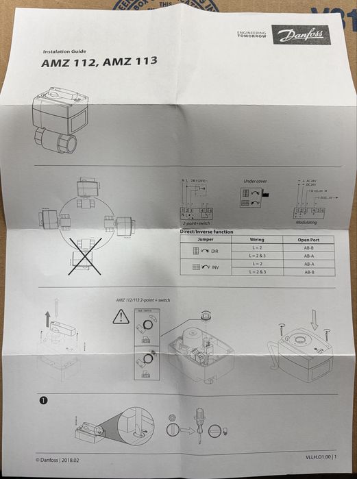 Клапан з приводом Danfoss AMZ 112 dn 40
