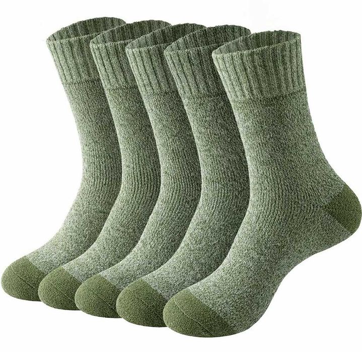 Чоловічі шкарпетки махрові L 39-46 термо , 5 пар, олива KT7003701