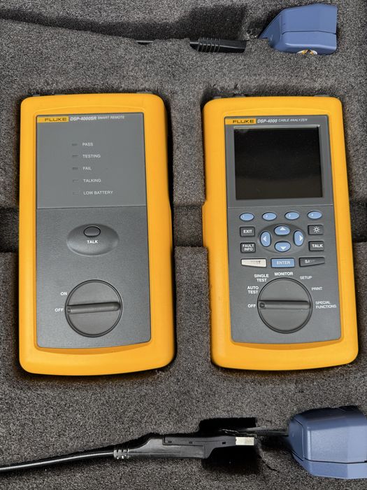 Tester Fluke Networks DTX-1800 plus miernik natężenia Sefram 7865 HD