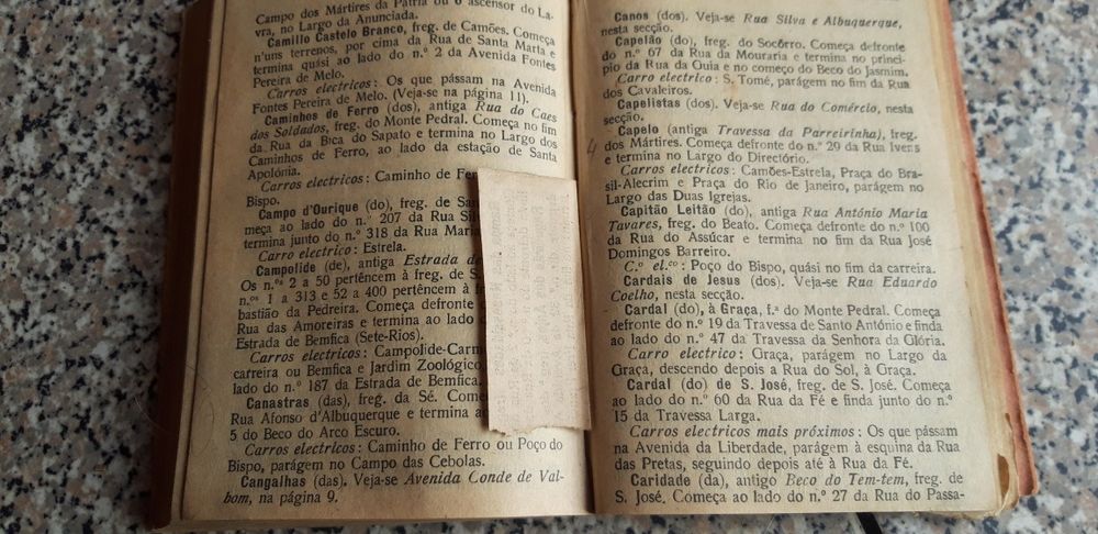 Livro Antigo Roteiro da Cidade de Lisboa