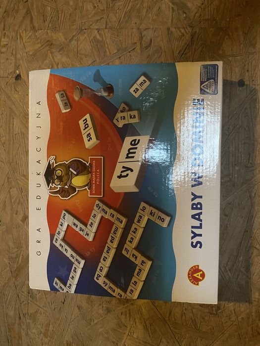 Gra sylaby w dominie JAK NOWA dydaktyczna domino logopedczne