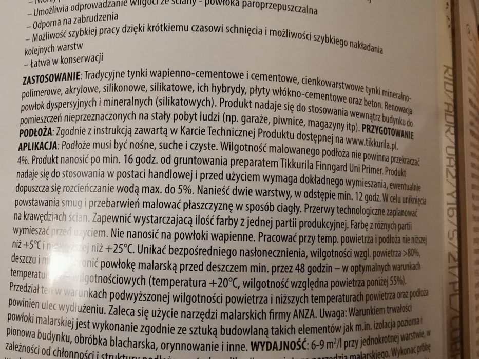 Farba fasadowa Tikkurila silikonowa 9L