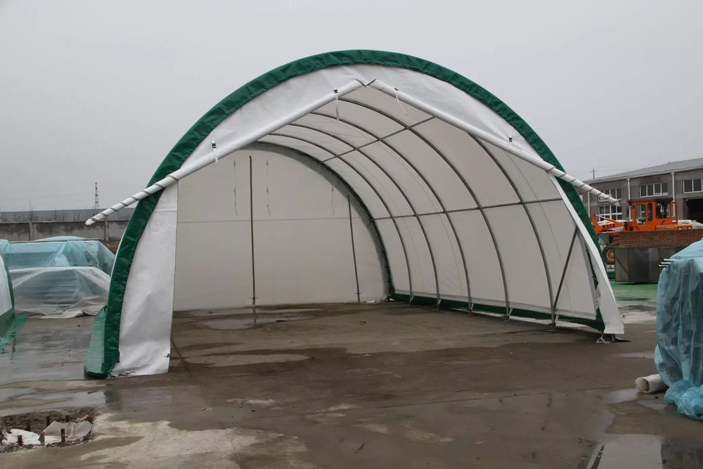 Hala łukowa 6,1x9,15m Solidna konstrukcja Gruba plandeka!