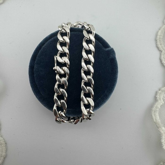 Srebrna Bransoletka 925 Pancerka Gruba Masywna 32.12G Dł: 19CM | Odnowiona (S)