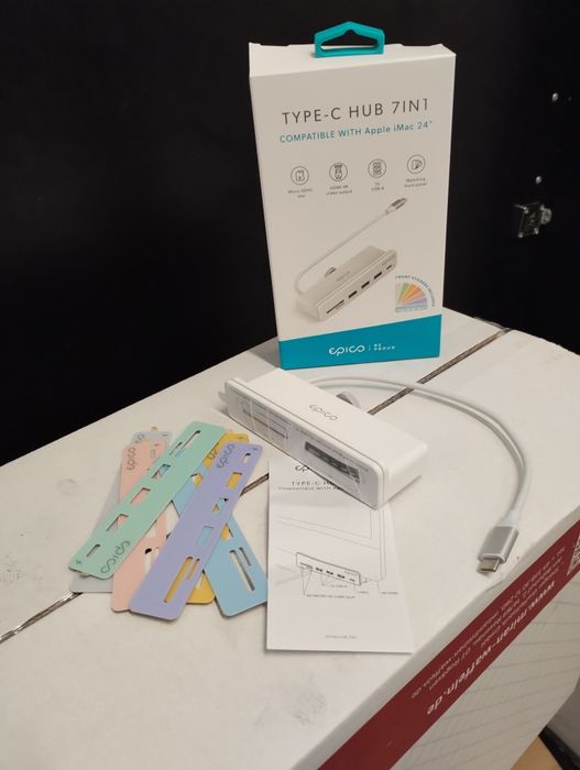 Epico Type-C Hub 7 in 1 - Przejściówka USB-C do iMac