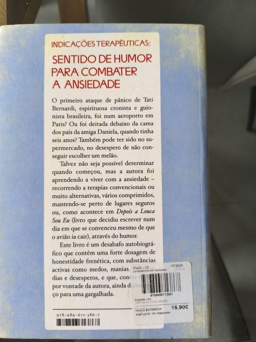 Livro "depois a louca sou eu" de Tati Bernardi