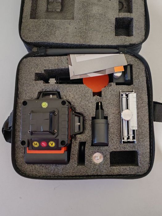 ПОВНИЙ комплект Hilda 4D 16 ліній ЗЕЛЕНИЙ Лазерний рівень нівелір 4D