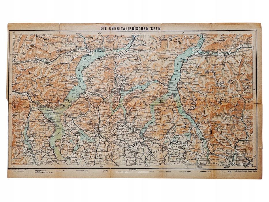 Mapa Historyczna Jeziora Polnocnych Wloch Grieben Berlin XIX