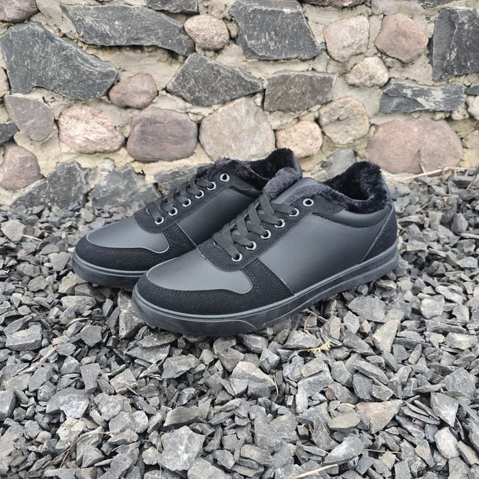 Шкіряні чоловічі зимові туфлі кеди кросівки 41 42 43 44 45